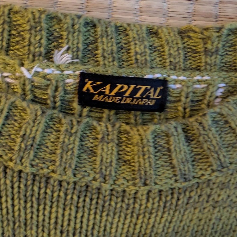 Kapital S/S22 Pop Up Exclusive 5G Bone Damage Knit Men's Size 2/M Made in Japan - Picture 3 of 7